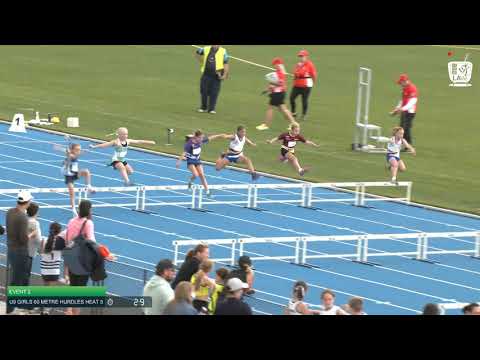 U9 Girls 60m Hurdles Heat 5: 2021 State Combined Events Championships // LAVicTV