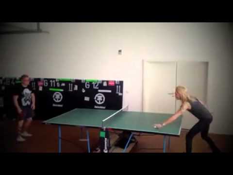 table tennis with Gustav