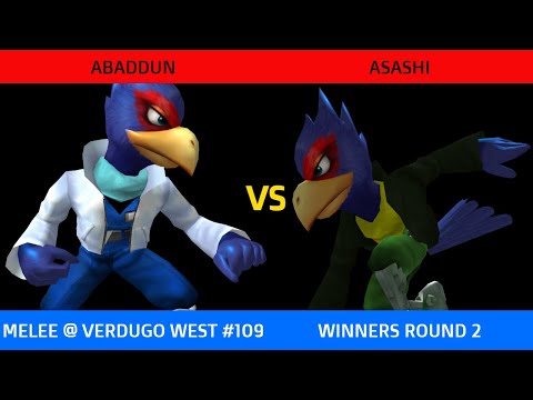Abaddun (Blue Falco) vs. Asashi (Green) - Verdugo West #109 Winners Round 2 SSBM