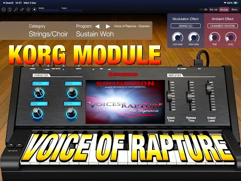 KORG MODULE Pro - NEW Expansion - Soundiron's Voice Of Rapture - Operatic Soprano Singer - iPad Demo