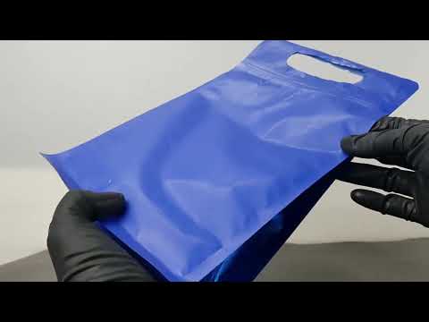 Blue Zip Lock Gusseted (With Handle)