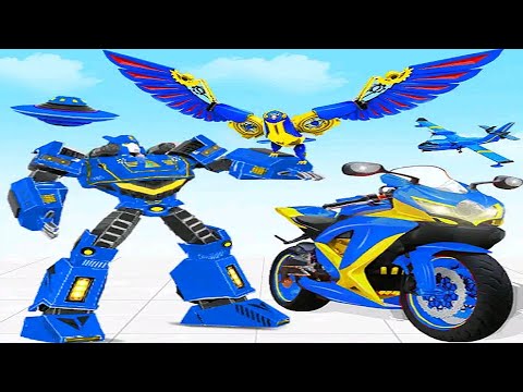Police Eagle Robot Bike Game: Robot Multi Transform 2023 - Android iOS Gameplay