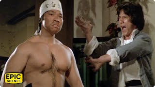 Jackie Chan vs Freddy Wong in an INSANE Restaurant Fight in Drunken Master