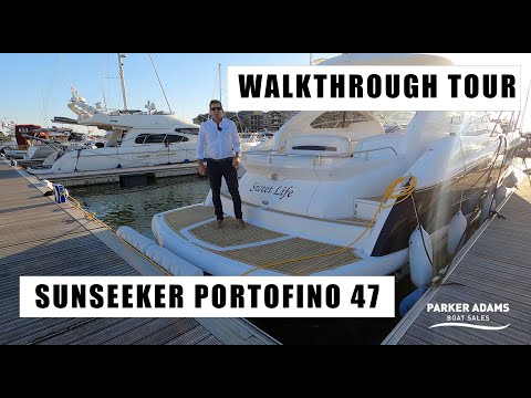 Sunseeker Portofino 47 Walkthrough Tour  - Great example of one of these great boats!