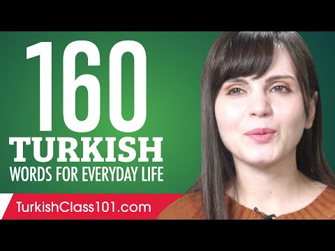 160 Turkish Words for Everyday Life - Basic Vocabulary #8