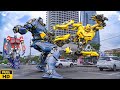 Transformers Optimus Prime Bumblebee Vs Pacific Rim Robot War Movie 2023