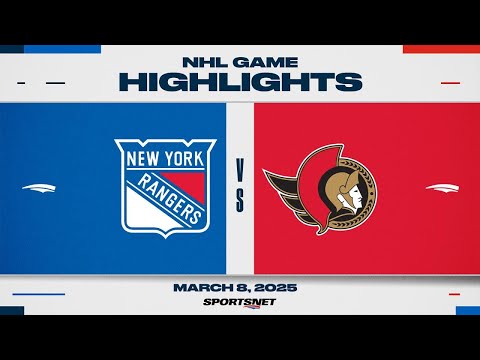 NHL Highlights | Rangers vs. Senators - March 8, 2025