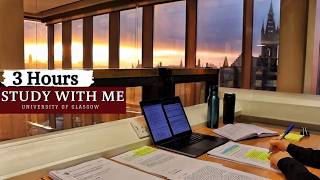 3 HOUR STUDY WITH ME at the University of Glasgow Library 📚| This is what REAL STUDYING Looks Like!