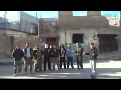 مظاهرة لمن بقي في حي بابا عمرو في مدينة حمص في أحد "حملة التصعيد الثوري"