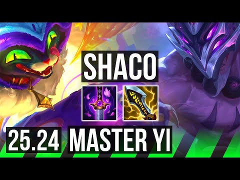 SHACO vs MASTER YI (JGL) | Perfect KDA: 12/0/4 | KR Master | 25.24