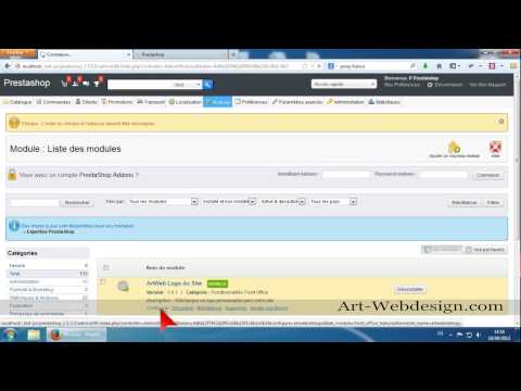 comment modifier header prestashop