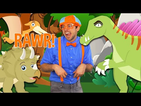 Blippi Dinosaur Song - Learn Dinosaurs | Educational Videos for Toddlers | Kids Songs