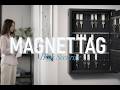 Pavo Schlüsselsafe Magnettag 20 Haken, Grau