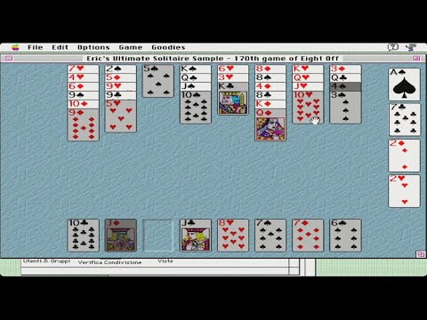 Eric's Ultimate Solitaire Sample - 170th game of Eight Off [Apple Macintosh] (1994) Eric Snider - YouTube
