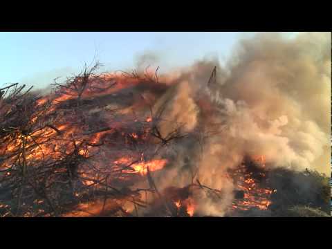 Osterfeuer am Wangermeer in Hohenkirchen