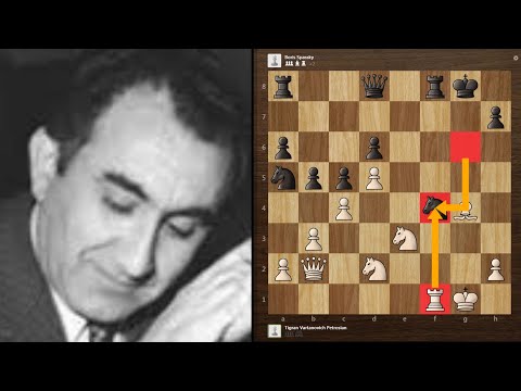 Brutal double rook sacrifice by the "Iron Tigran" - Tigran Petrosian vs Boris Spassky - WCC 1966.