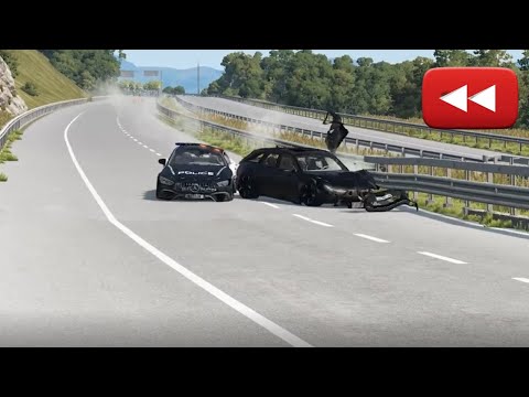 Reverse Cars vs Bollards –  BeamNG Drive #5