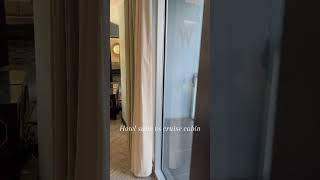 My last hotel vs. my last cruise cabin 🤣🤣🤣 #cruise #cruisenorwegian #whotels #marriotbonvoy