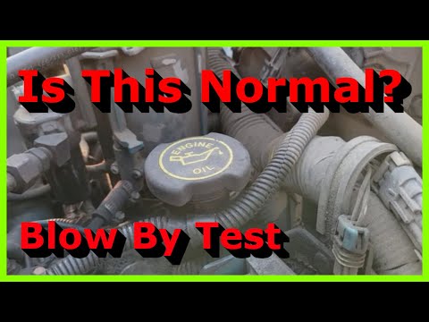 Testing Blow By on a T444E Diesel Engine with 11,500 Hours