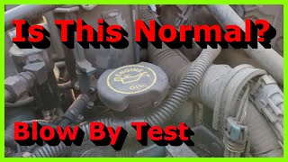 Testing Blow By on a T444E Diesel Engine with 11,500 Hours