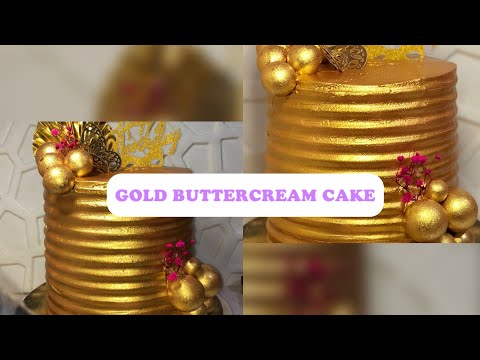 How to decorate a GOLD cake. Manual pump/spray method #goldcake #manualspray #spraymethod