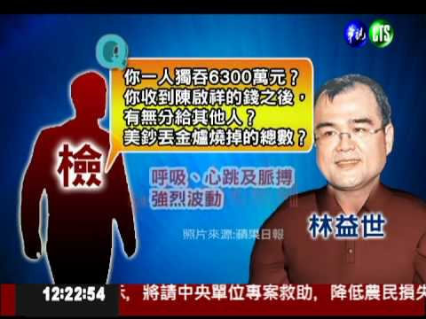 獨吞6300賄款? 林益世測謊未過