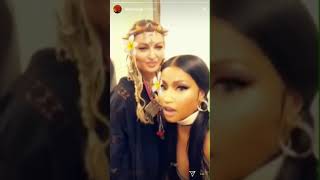 Madonna and Nicki Minaj KISSING!!!