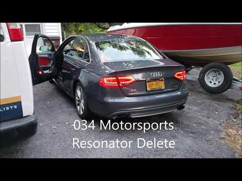 2011 Audi B8 S4 3.0t -- 034 Motorsports Resonator Delete X Pipe Exhaust Sound
