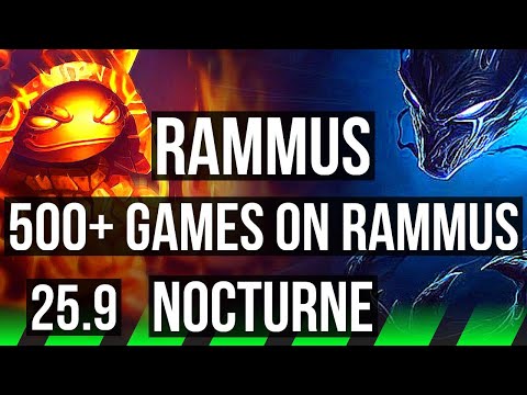 RAMMUS vs NOCTURNE (JGL) | 50k DMG, 500+ games, Dominating | EUW Master | 25.9