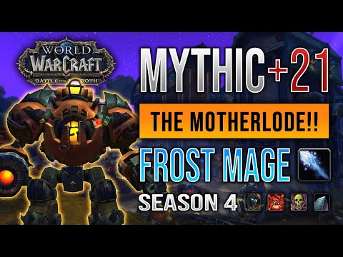 Mythic +21 The MOTHERLODE! Tyrannical/Raging/Necrotic ❄️ Frost Mage (No Ice Lance, Season 4)