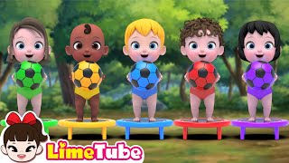 Download lagu Five Little Monkeys Jumping On The Bed   Nursery Rhymes & Kids Songs | Kindergarten | LimeAndToys mp3