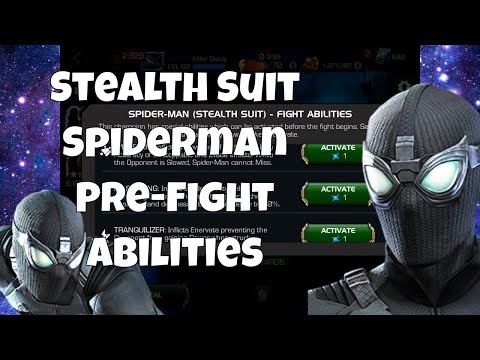 Stealth Suit Spiderman Web Cartridge Abilities *Pre-Fight*  l  Marvel Contest Of Champions