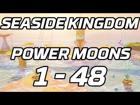 [Super Mario Odyssey] Seaside Kingdom Power Moons 1 - 48 Guide (Bubblaine)