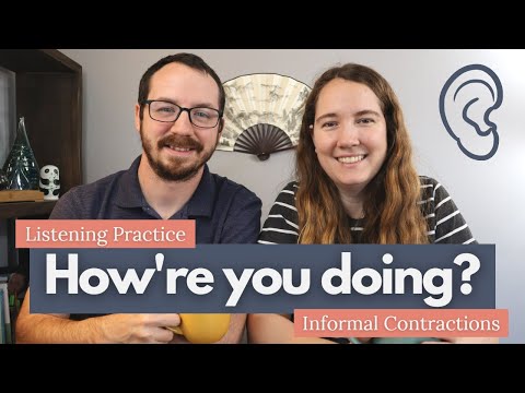 Informal Contractions in a Natural English Conversation | Listening Practice