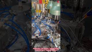 Automatic CNC Rotary Table Drilling, Chamfering & Milling Machine  #machine #cnc