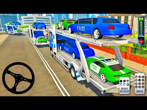 US Police Car Transport Cargo Driving - Airplane Transporter Sim | Android Gameplay