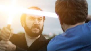 DARTH WAITER VS. APPRENTICEA - Lightsaber Fight - Corey Vidal and WheezyWaiter