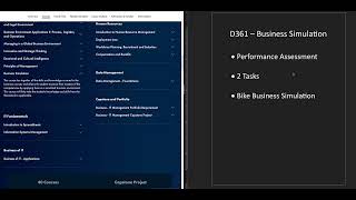 WGU | Business Simulation | D361