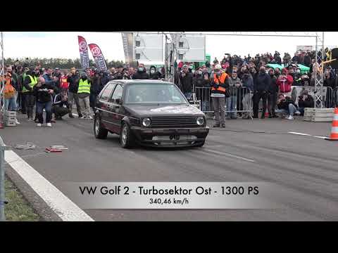 340 km/h im Golf 2!! Turbosektor Ost beim Final Race Day 2.0 / TTT Halfmile / Dekra Oval Lausitzring