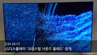 LG디스플레이, '크리스털 사운드 올레드' 공개 시연 [CES 2017] 