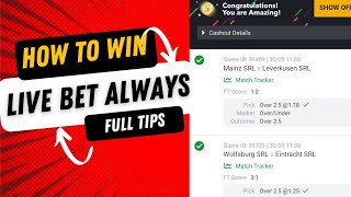 Full Tips on How to Win over/under live bet without lost #1xbet #sportybet #onlinebetting #win