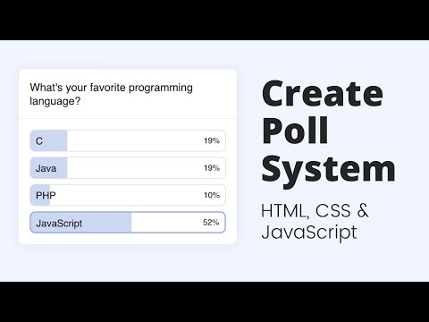 How To Create A Poll Using Htmlcss And Javascript
