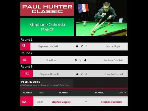 PAUL HUNTER 2015   R4   Stephen Maguire VS Stephane Ochoiski