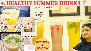 4  REFRESHING SUMMER DRINK RECIPES  HEALTHY DRINK 