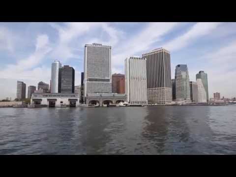 New York skyline and Manhattan island boat tour