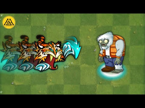 Pvz 2 Battlez !! Tiger Grass and Other Plants Vs 50 Treasure Yeti
