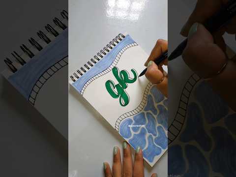 "GK" cover page design🩵💚| #frontpage #shorts #youtubeshorts #gk