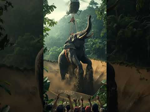 Elephant Rescue by Helicopter – Unbelievable Wildlife Mission! 🐘🚁