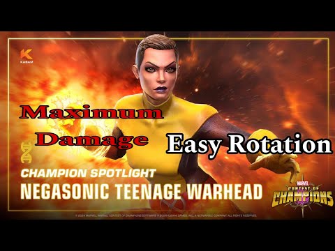 How to Play Negasonic Teenage Warhead MCOC - Best Rotation for Maximum Damage | Marvel | MCOC