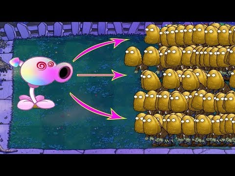 99999 Tall Nut Zombie vs Hypno-shroom Plants vs Zombies